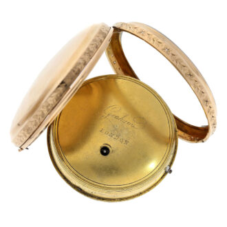 Swiss gold Jacquemart verge for the English market Circa 1800