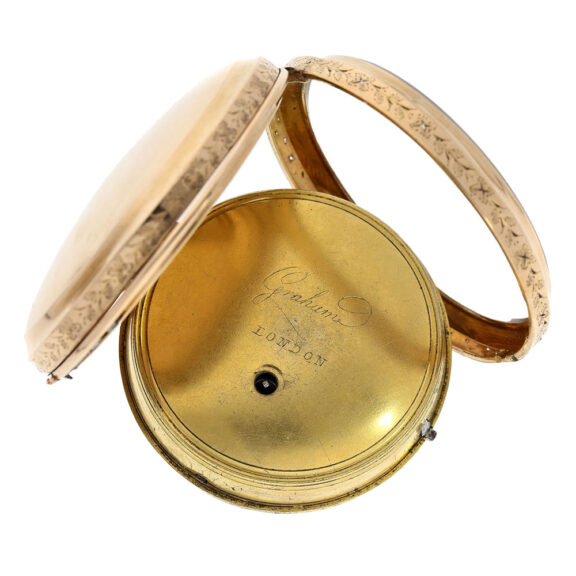 Swiss gold Jacquemart verge for the English market Circa 1800 Swiss gold Jacquemart verge for the English market Circa 1800