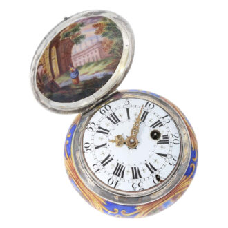 French enamelled case with concealed watch Circa 1690/1740 French enamelled case with concealed watch Circa 1690/1740