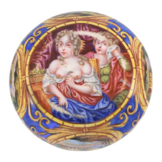 French enamelled case with concealed watch Circa 1690/1740 French enamelled case with concealed watch Circa 1690/1740