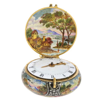 French gold and enamel 'school of Blois' lever Circa 1640/1650