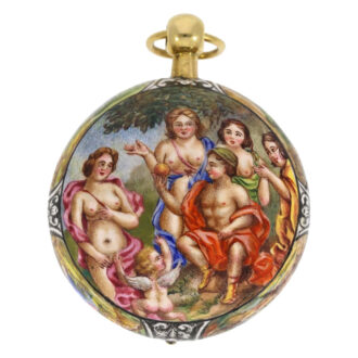 French gold and enamel 'school of Blois' lever Circa 1640/1650