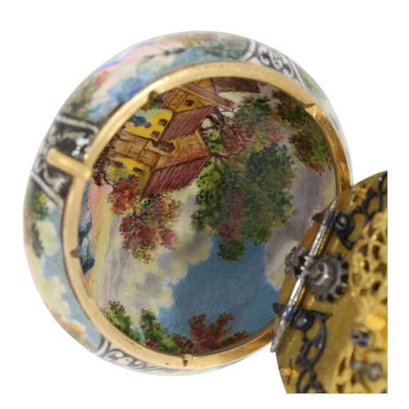 French gold and enamel 'school of Blois' lever Circa 1640/1650 French gold and enamel 'school of Blois' lever Circa 1640/1650