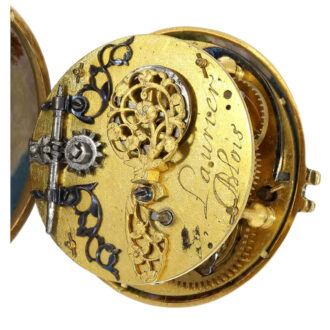 French gold and enamel 'school of Blois' lever Circa 1640/1650