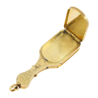 Important Swiss gold, enamel and pearl set lorgnon Circa 1850
