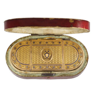Swiss snuffbox with watch and musical movement Circa 1810