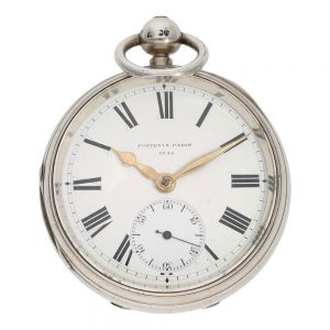 French silver chronometer constructed in England Circa 1879