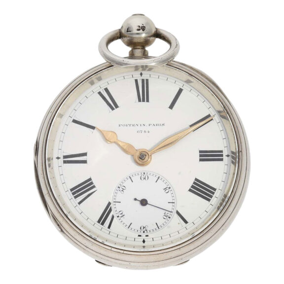 French silver chronometer constructed in England Circa 1879