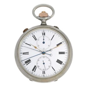 Swiss chronometer with split seconds chronograph Circa 1910