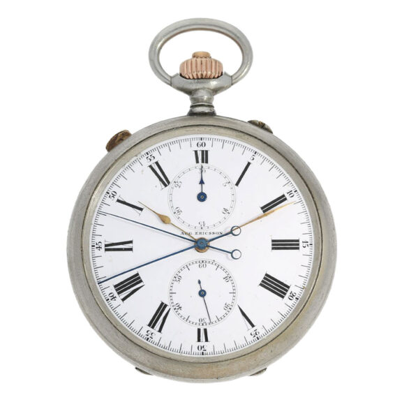 Swiss chronometer with split seconds chronograph Circa 1910
