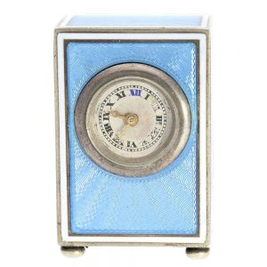 Swiss Art Nouveau Pendulette de voyage miniature Circa 1910