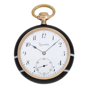 Fine Swiss agate open faced lever pocket watch Circa 1904