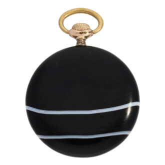 Fine Swiss agate open faced lever pocket watch Circa 1904