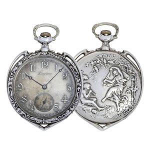 Extremely rare Swiss silver Art Nouveau lever watch Circa 1910