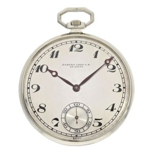 Swiss platinum open faced Art Deco dress watch Circa 1920