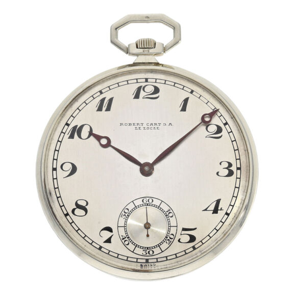 Swiss platinum open faced Art Deco dress watch Circa 1920