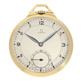 Swiss gold open faced Art Deco lever dress watch Circa 1935 Swiss gold open faced Art Deco lever dress watch Circa 1935