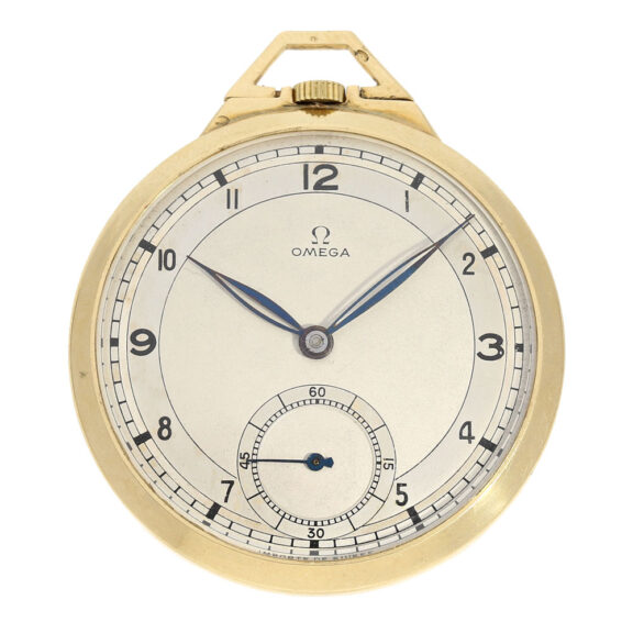 Swiss gold open faced Art Deco lever dress watch Circa 1935 Swiss gold open faced Art Deco lever dress watch Circa 1935