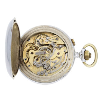 Rare Swiss split-seconds chronograph with counter Circa 1915