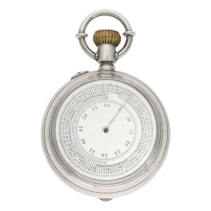 French silver military chronograph with two dails Circa 1915