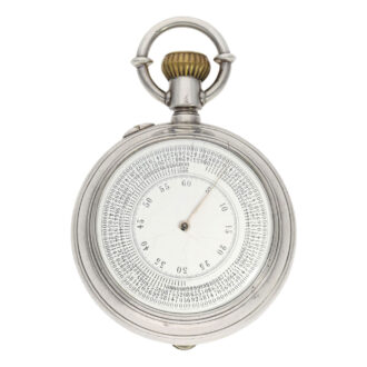 French silver military chronograph with two dails Circa 1915