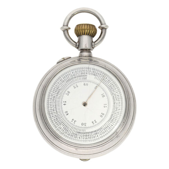 French silver military chronograph with two dails Circa 1915