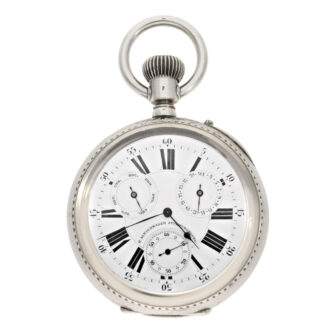 Russian open faced ankerchronometer with calendar Circa 1910-1920