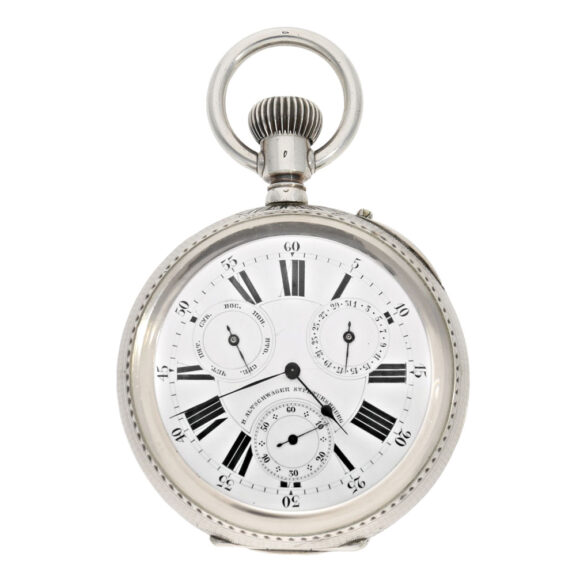 Russian open faced ankerchronometer with calendar Circa 1910-1920