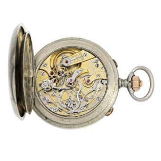Swiss split-seconds chronograph lever deck watch Circa 1910
