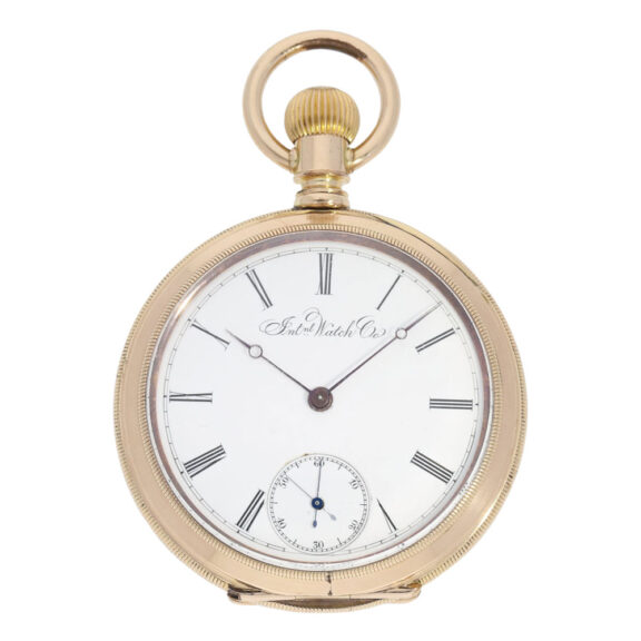 Rare Swiss gilt open-faced lever pocket watch Circa 1874