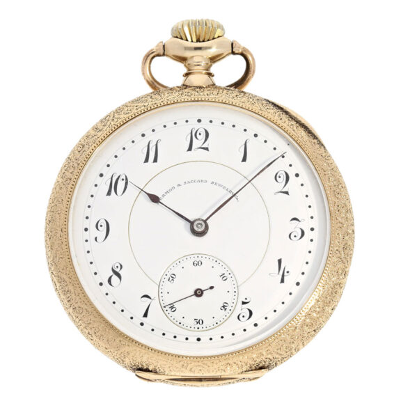 Swiss gold Art Nouveau precision pocket watch Circa 1904
