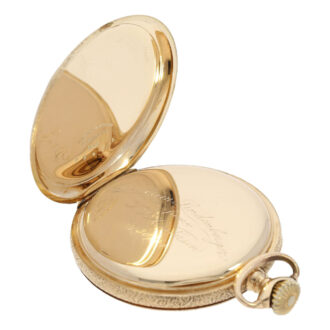 Swiss gold Art Nouveau precision pocket watch Circa 1904