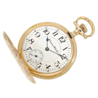 American 14K gold hunting cased precision watch Circa 1917