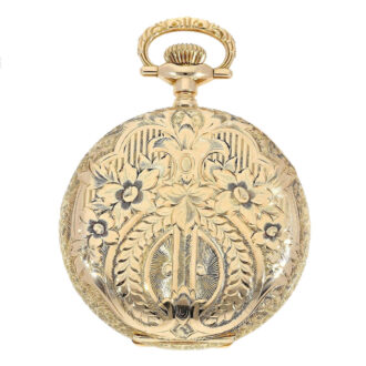 American 14K gold hunting cased precision watch Circa 1917