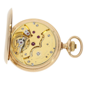 Swiss rose gold hunting cased precision watch Circa 1900