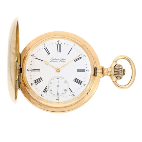Swiss rose gold lever made for the Russian market Circa 1900