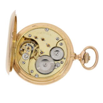 Heavy Swiss 18K rose gold hunting cased lever watch Circa 1912