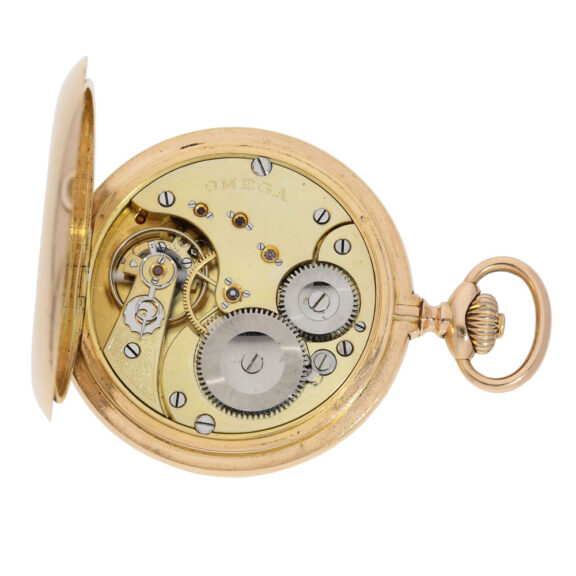 Heavy Swiss 18K rose gold hunting cased lever watch Circa 1912 Heavy Swiss 18K rose gold hunting cased lever watch Circa 1912