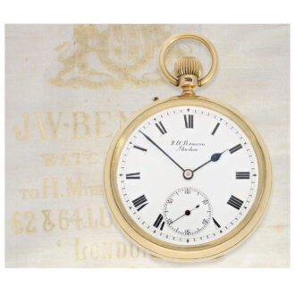 Heavy English gold open faced precision watch Circa 1901