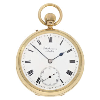 Heavy English gold open faced precision watch Circa 1901