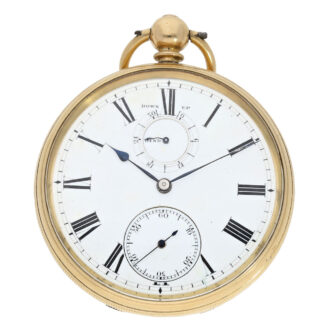 English gold precision watch with power reserve display Circa 1871