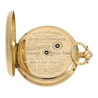 English gold precision watch with power reserve display Circa 1871