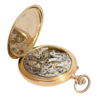 Swiss rose gold open faced chronograph Compteur Circa 1915