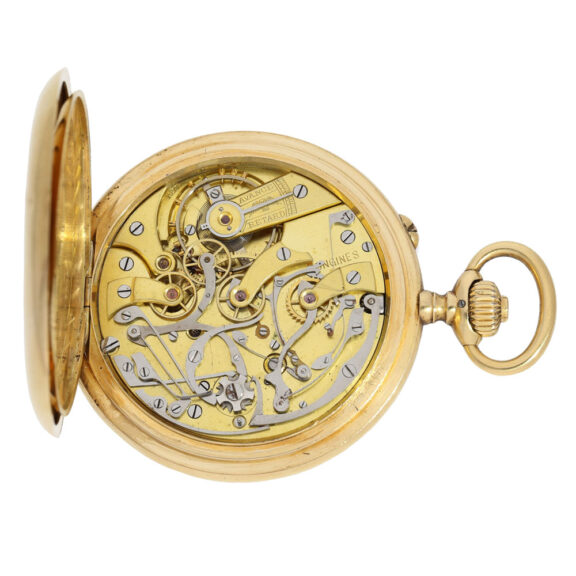 Swiss 18 carat gold lever chronograph with counter Circa 1915 Swiss 18 carat gold lever chronograph with counter Circa 1915