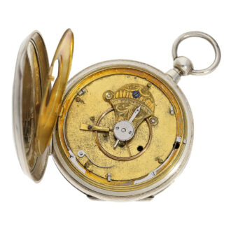 Swiss silver jumping center seconds duplex watch Circa 1800 Swiss silver jumping center seconds duplex watch Circa 1800