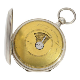 Swiss silver jumping center seconds duplex watch Circa 1800 Swiss silver jumping center seconds duplex watch Circa 1800