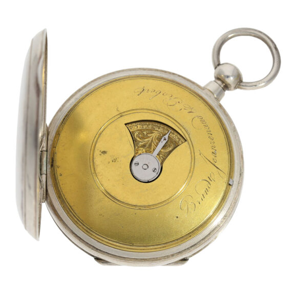 Swiss silver jumping center seconds duplex watch Circa 1800 Swiss silver jumping center seconds duplex watch Circa 1800