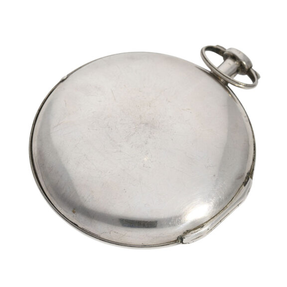 French silver open faced verge calendar watch Circa 1780 French silver open faced verge calendar watch Circa 1780