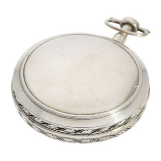 French silver quarter repeating verge watch with date Circa 1790 French silver quarter repeating verge watch with date Circa 1790