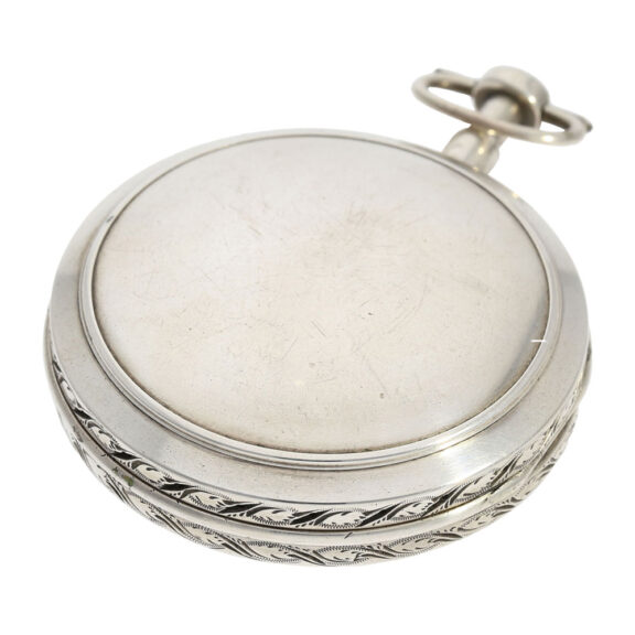French silver quarter repeating verge watch with date Circa 1790 French silver quarter repeating verge watch with date Circa 1790